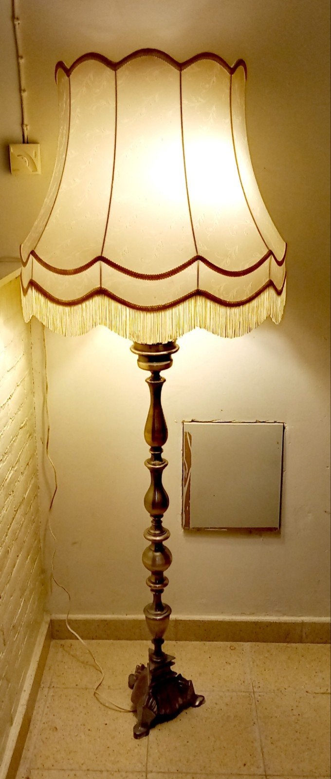 vloerlamp met kap, Ophalen
