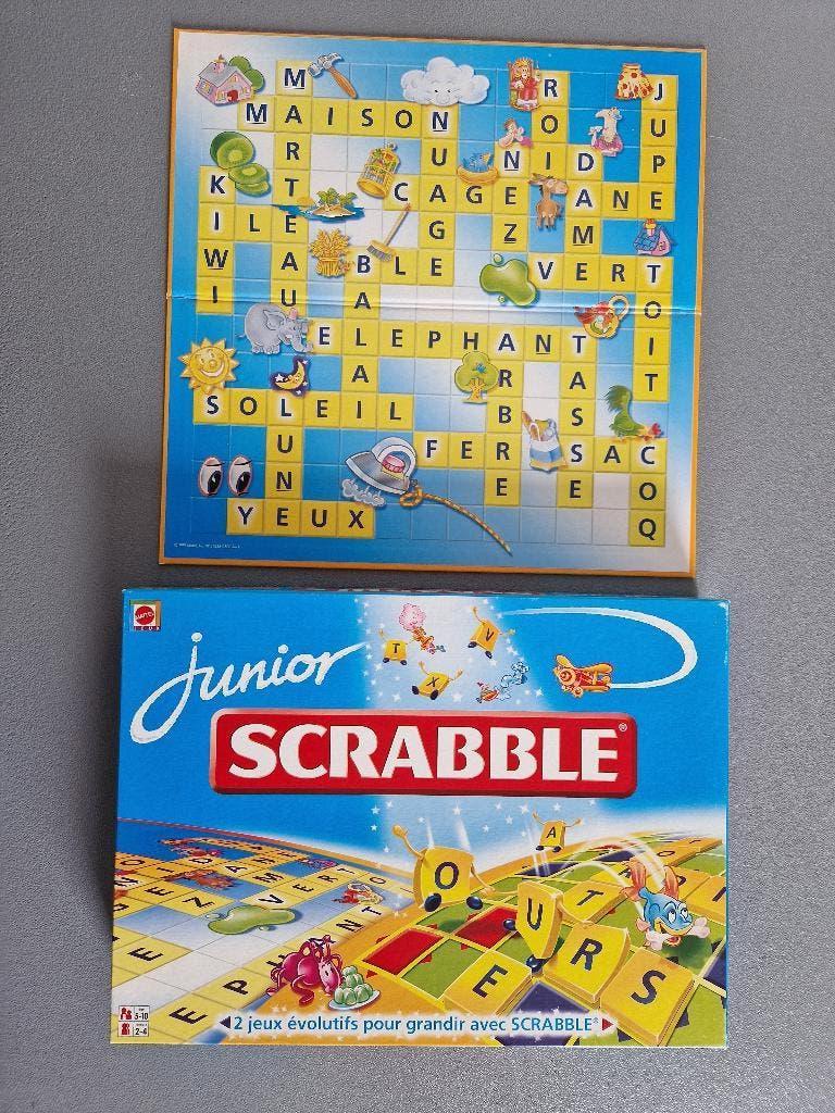 Scrabble Junior de Mattel, Trois ou quatre joueurs, Enlèvement ou Envoi, Utilisé, Mattel
