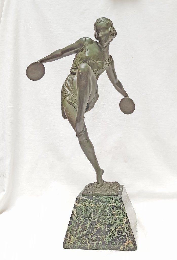 Art Déco - Le Verrier - Fayral (Le Faguays) - H. 51 cm., Statue, Enlèvement ou Envoi, Art deco, Métal