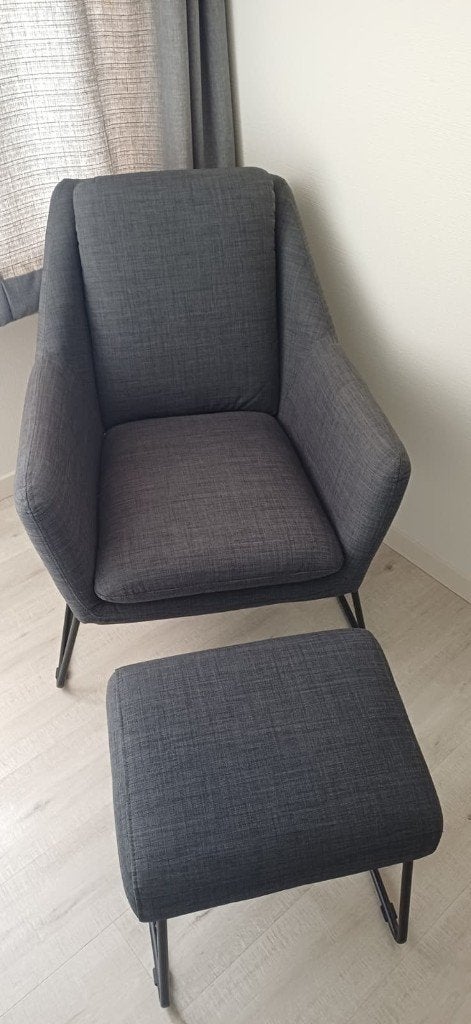 Fauteuil Sedia avec pouf (à peine utilisé), Maison & Meubles, Fauteuils, Enlèvement, Comme neuf, Tissus