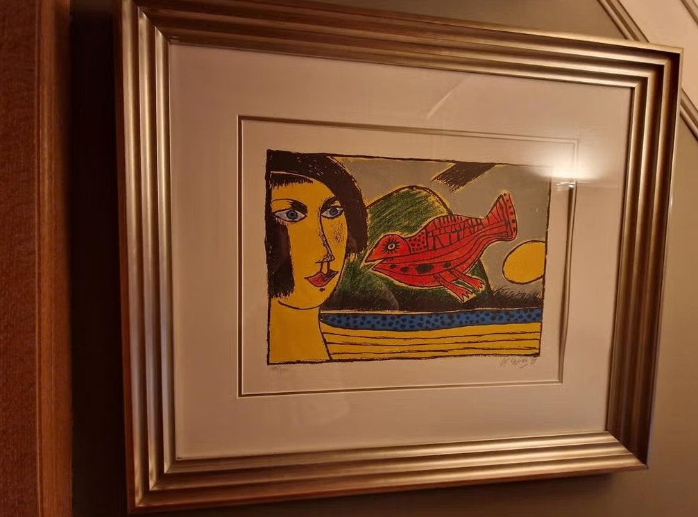 Corneille La venue de l'oiseau, '99, Antiek en Kunst, Gelimiteerde oplage, Lithografie, Abstract, Ophalen