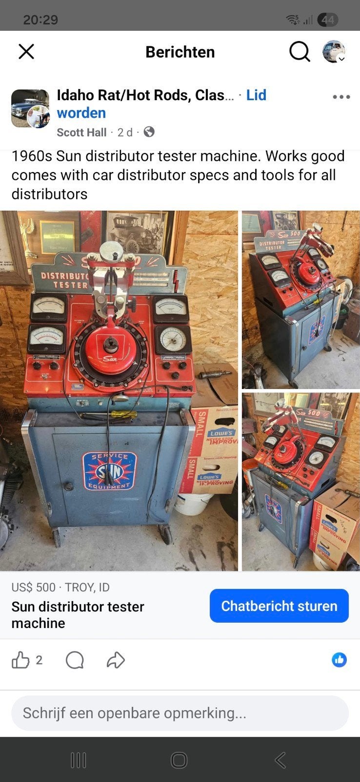 Gezocht SUN distributor tester, Enlèvement