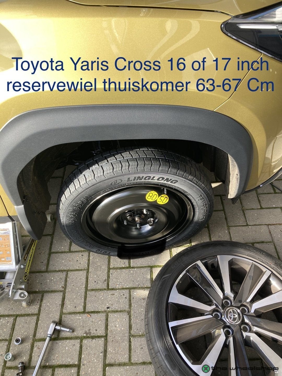 Thuiskomer Reservewiel Toyota Yaris Corolla & Cross CHR 17 i, Gebruikt, -, Banden en Velgen, Ophalen of Verzenden