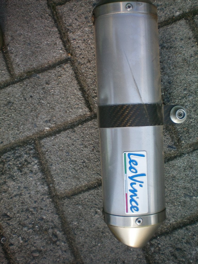Pot d'échappement Leovince Derbi Senda, Vélos & Vélomoteurs, 49 cm³, Enlèvement, Utilisé, Classe B (45 km/h)