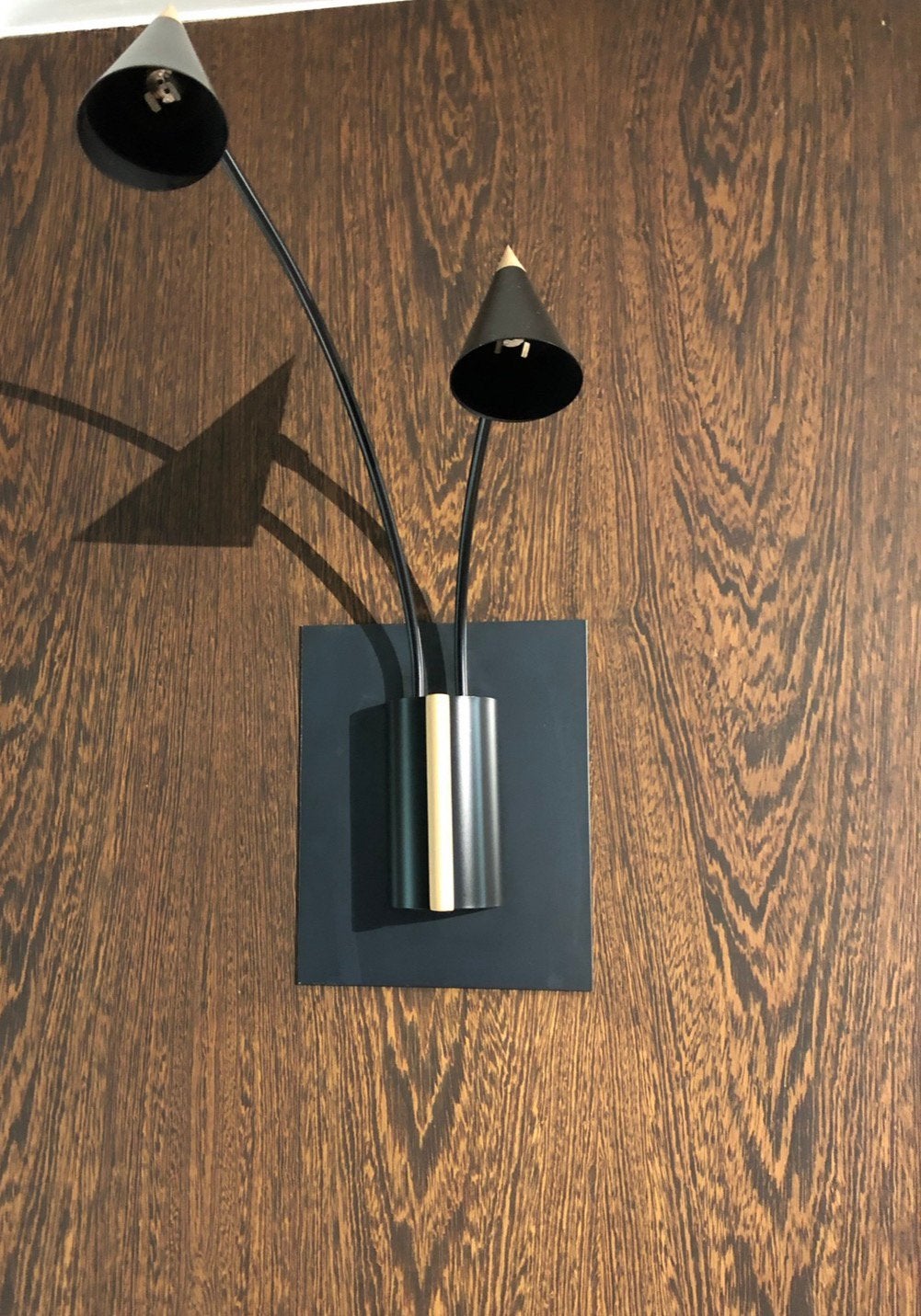 Twee vintage wandarmaturen Massive, Huis en Inrichting, Lampen | Wandlampen, Ophalen, Zwart, Zo goed als nieuw, Overige merken