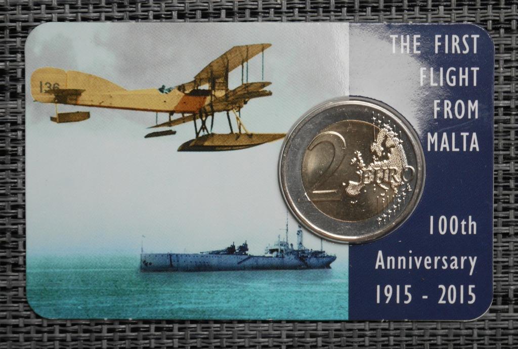2 euro Coincard Malta 2015 100ste verjaardag van de eerste v, Ophalen of Verzenden, Malta, 2 euro, Setje