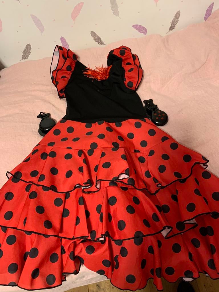 Costume flamenco fille  6-8 ans, Utilisé, Fille, Autres types