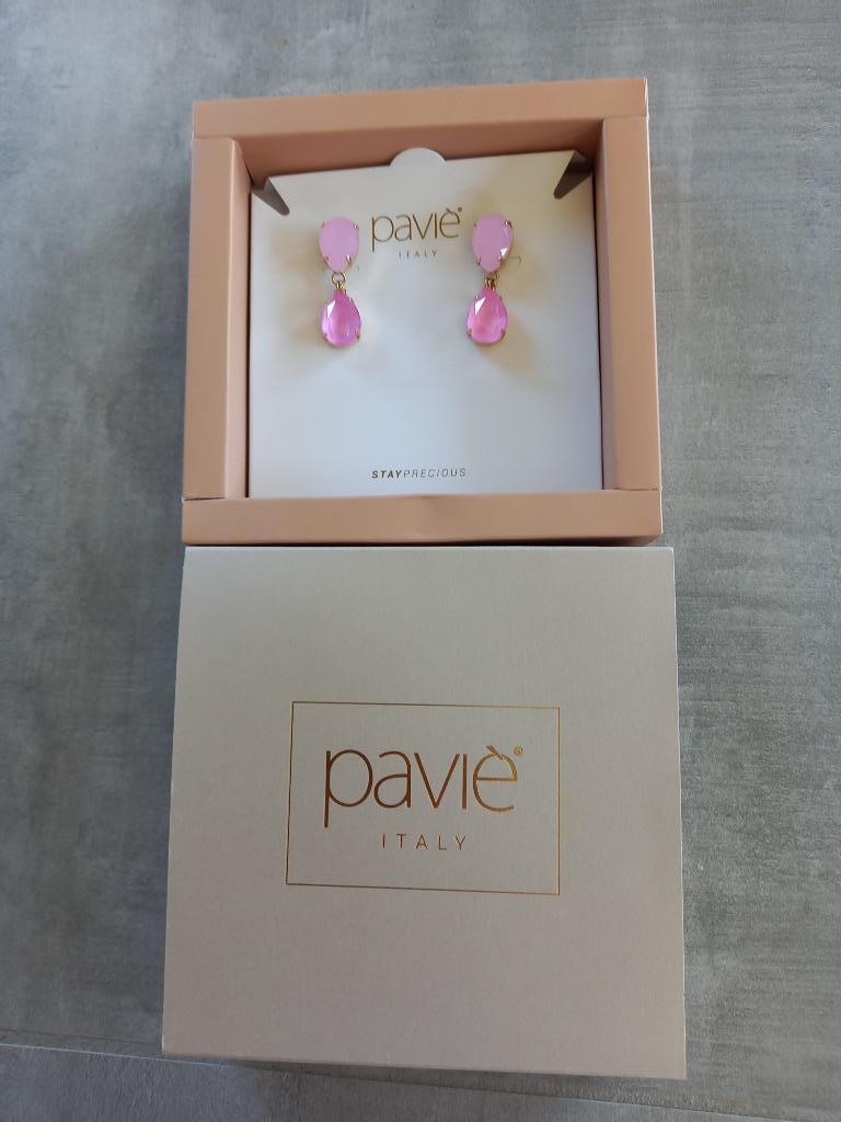 Oorbellen Pavie, Overige materialen, Nieuw, Ophalen of Verzenden, Roze