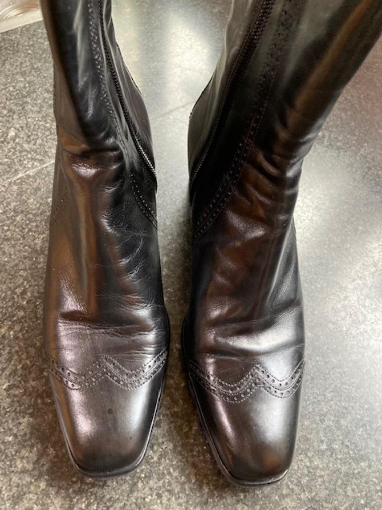Bottines en cuir souple noir Strafford Mt. 36,5, Enlèvement ou Envoi, Comme neuf, Noir, Boots et Botinnes