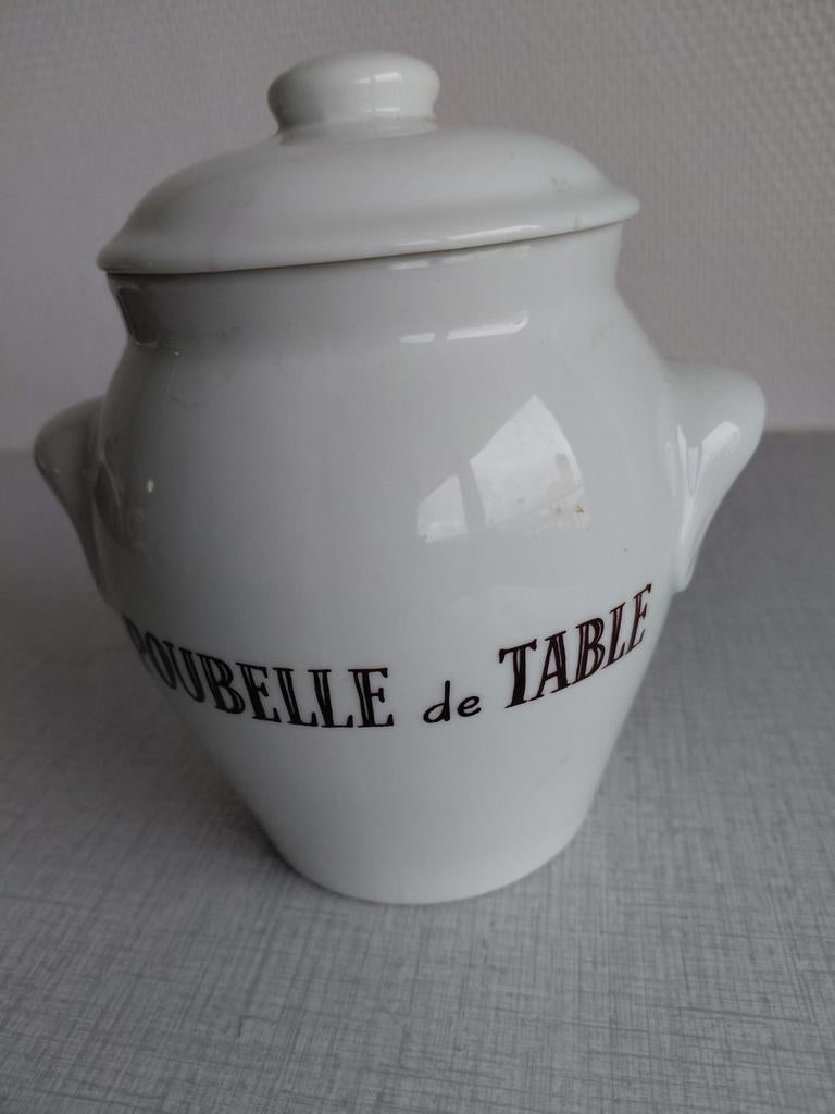 Poubelle de  table : limoges france / decor exclusif / vache, Verzamelen, Ophalen of Verzenden, Zo goed als nieuw