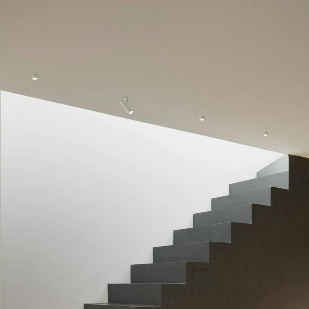 12 design spots van het merk FLOS, type 'Find me 1', wit, Ophalen of Verzenden, Gebruikt, Plafondspot of Wandspot