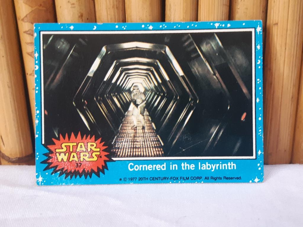Trading Card #37 Star Wars serie 1 Topps vintage 1977 death, Verzenden, Gebruikt, Boek of Poster