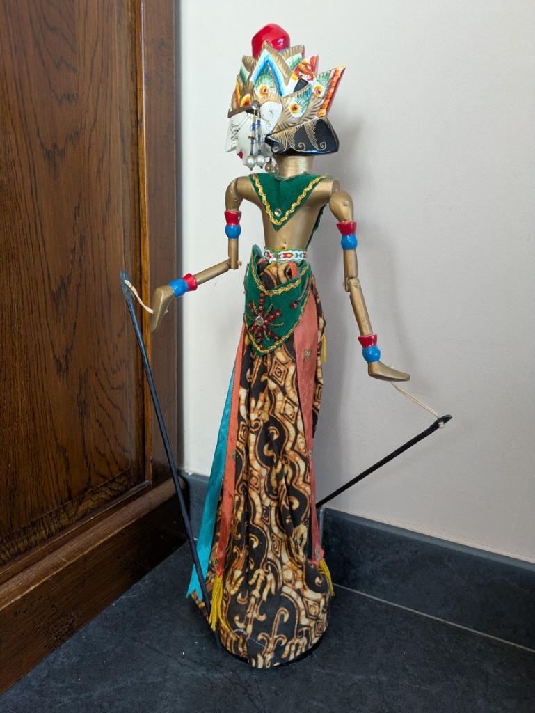 Indonesische houten stokpop Wayang Golek pop, Antiek en Kunst, Ophalen of Verzenden