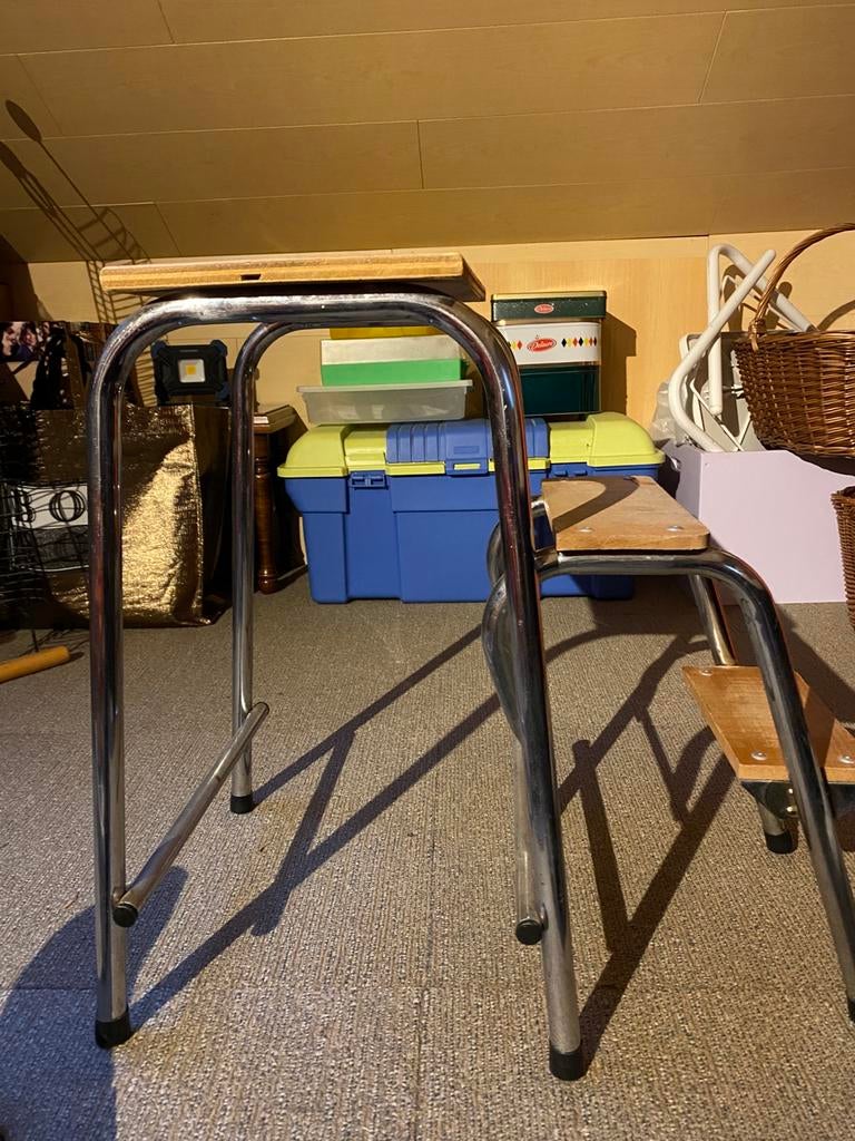 Vintage trapladdertje, Ophalen, Gebruikt, Overige materialen