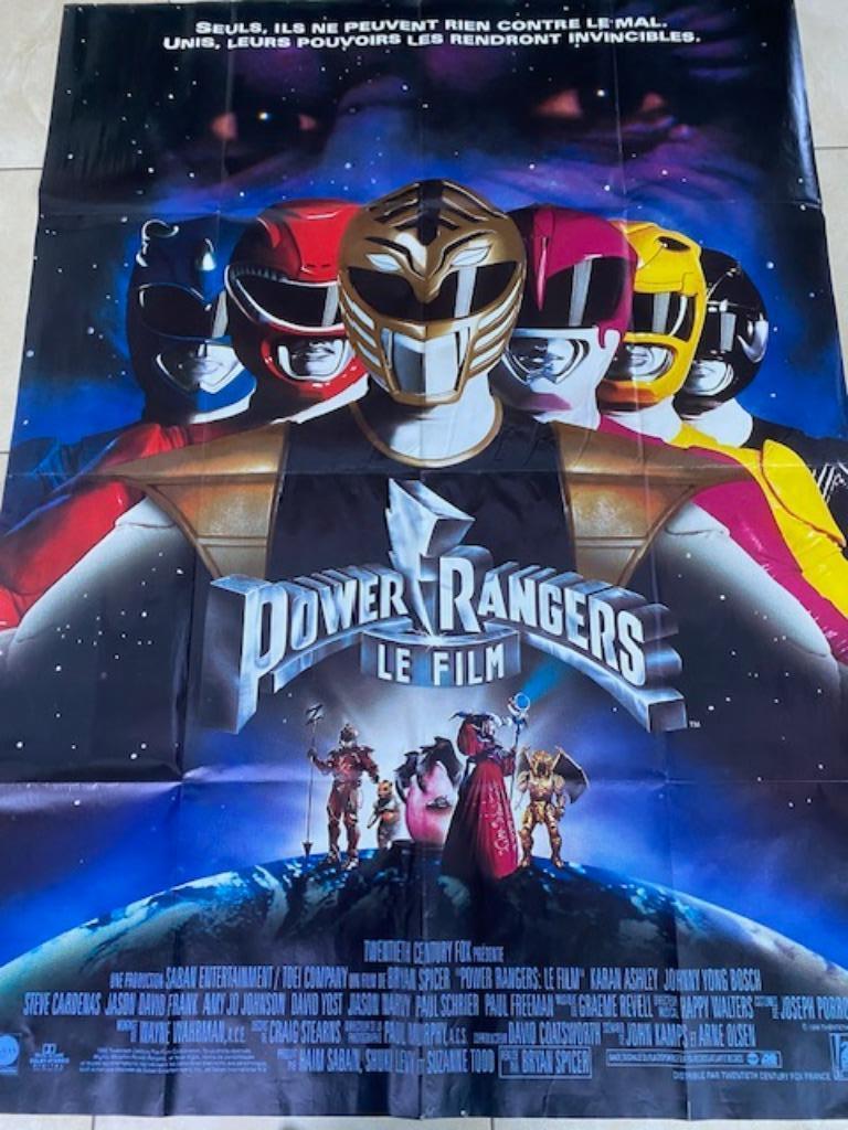 Affiche de film - Power Rangers 1995 grand format, Enlèvement ou Envoi, Rectangulaire vertical, Comme neuf, Cinéma et TV
