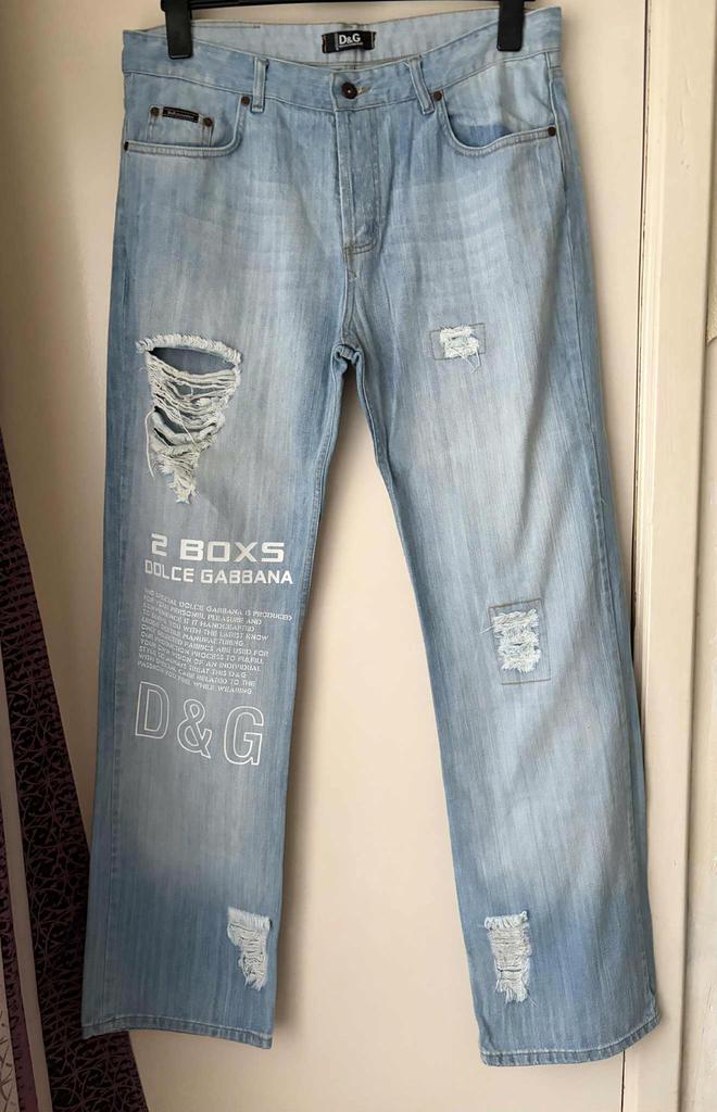 Dolce Gabbana herenjeans maat 36 lees de advertentie, Kleding | Heren, Spijkerbroeken en Jeans, Zo goed als nieuw, W36 - W38 (confectie 52/54)