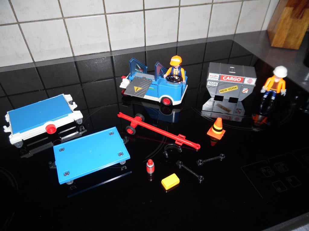 Agents/porte-containers avec escalier mobile Playmobil 4315, Enlèvement ou Envoi, Utilisé