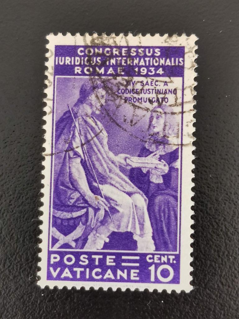 Cité du Vatican 1935 - Congrès juridique à Rome, Enlèvement ou Envoi, Affranchi