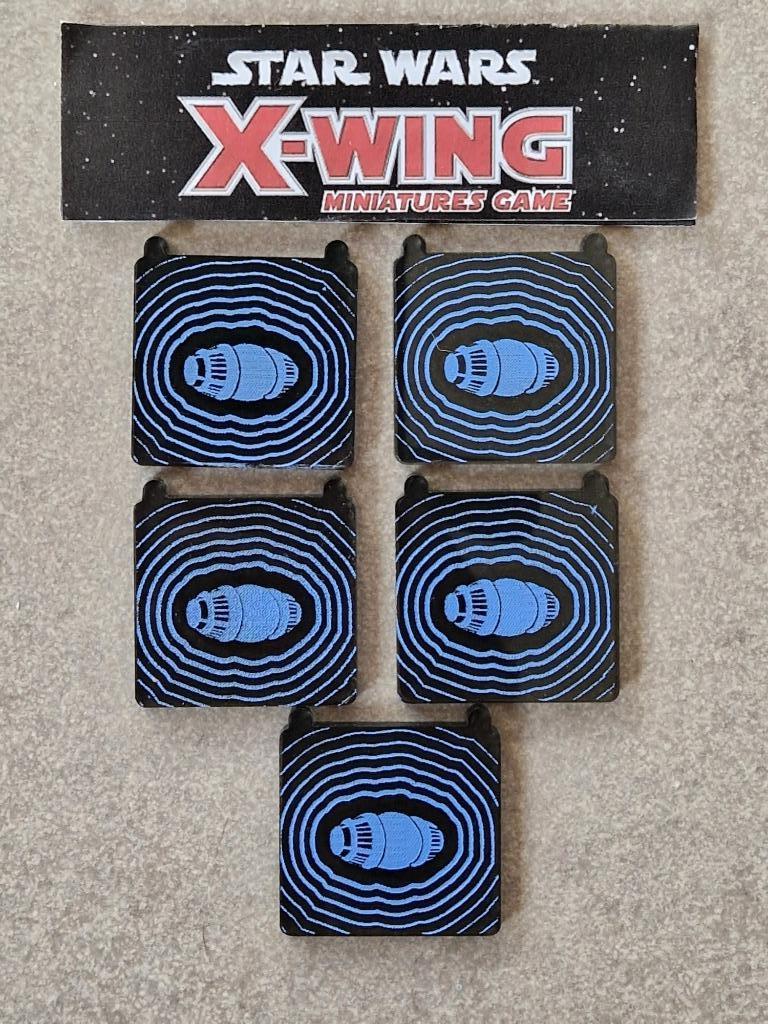 Star Wars X-Wing V2 5 Seismic Charges Acrylic tokens FFG, Verzamelen, Ophalen of Verzenden, Nieuw, Spel
