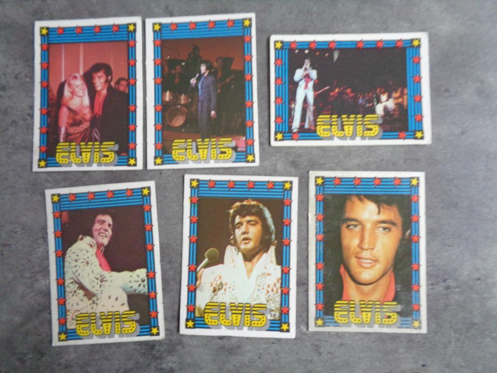 MONTY GUM KAARTEN ELVIS PRESLEY 6X  ANNO 1978, Hobby en Vrije tijd, Verzenden