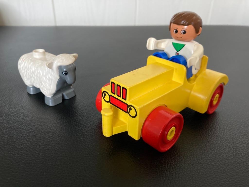 Duplo tractor, met boer en schaap ( vintage ), Kinderen en Baby's, Speelgoed | Duplo en Lego, Verzenden, Gebruikt, Losse stenen