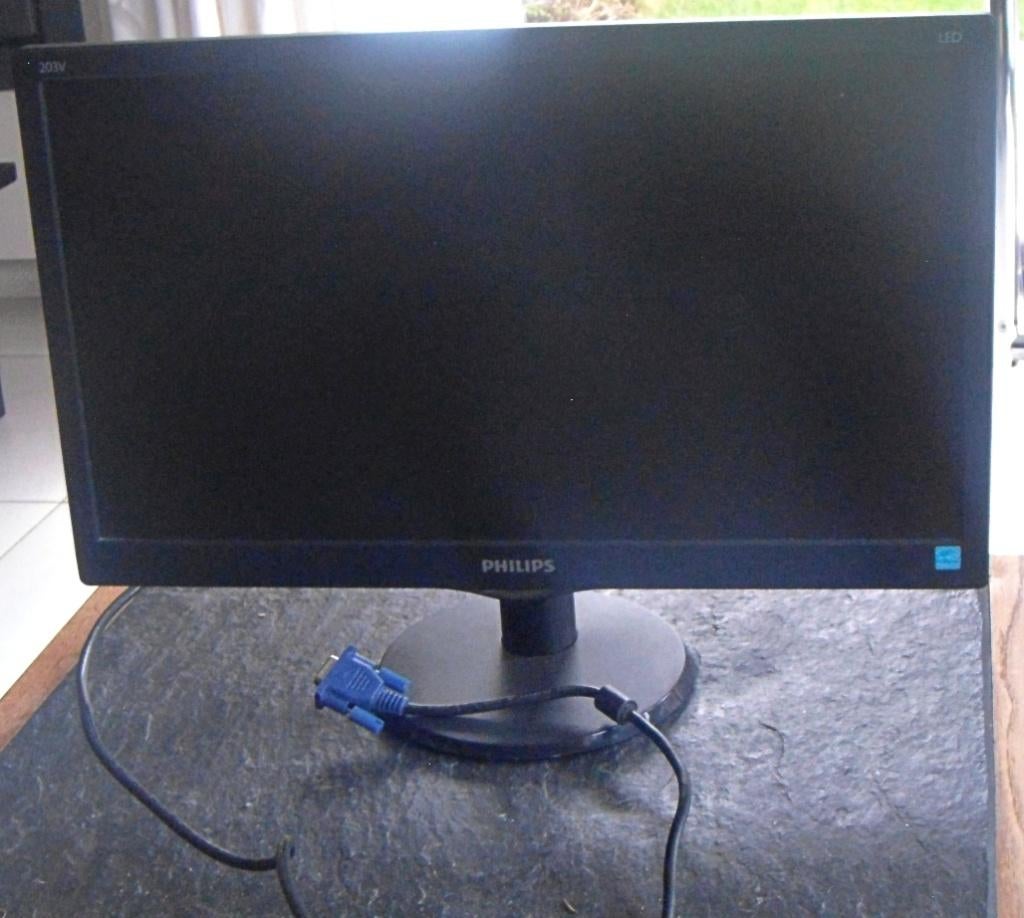 Ecran LCD 19,5" Philips 203V5LSB26/10 câble VGA/alimentation, Ophalen, Philips, HD, 3 tot 5 ms