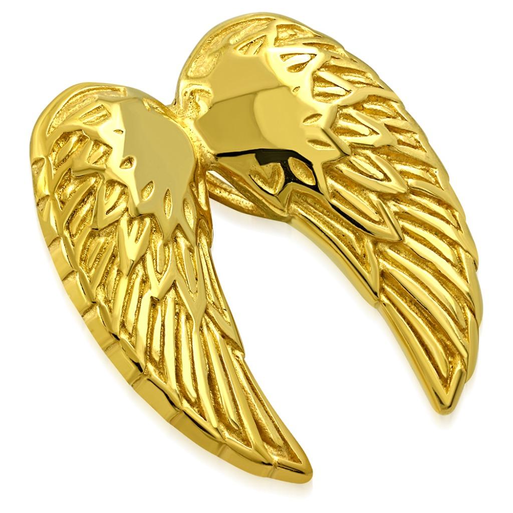 Ailes d'ange en acier inoxydable plaqué or jaune, Enlèvement ou Envoi, Neuf, Or, Autres matériaux