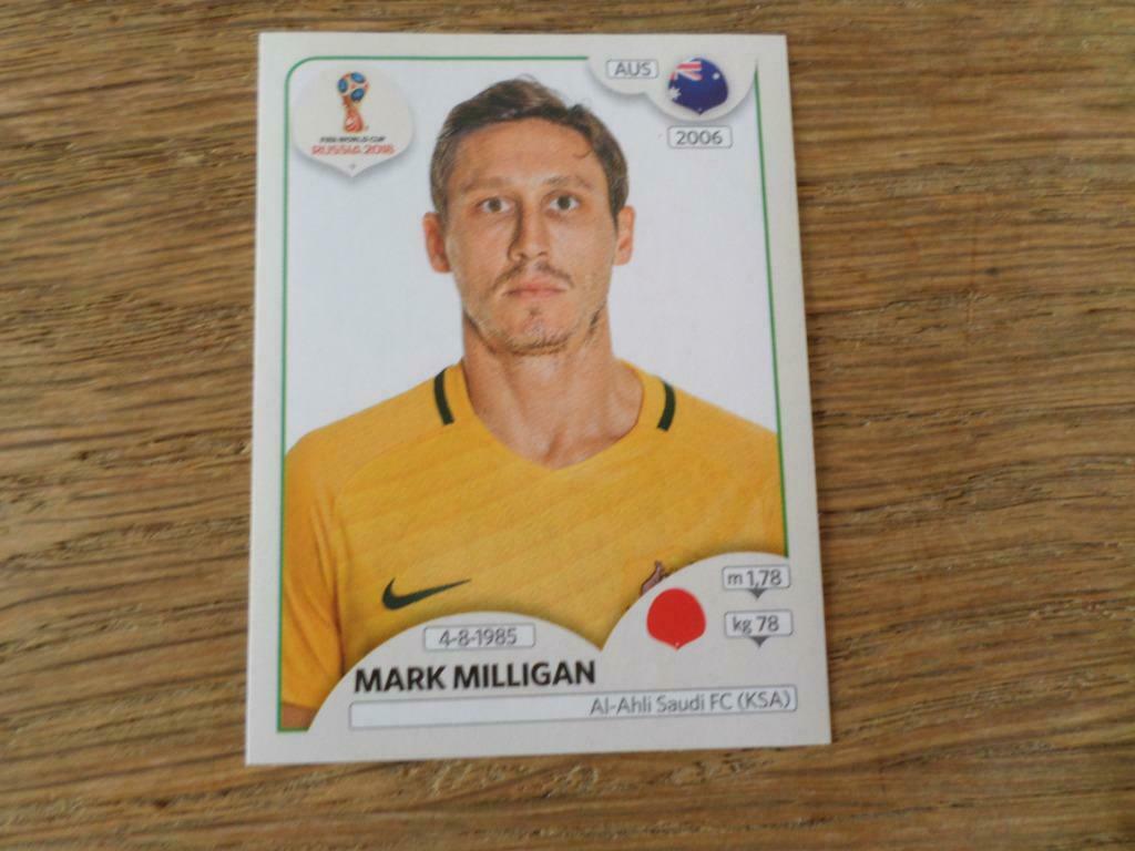 Mark MILLIGAN (Australië) Panini WK 2018 Rusland nº209., Ophalen of Verzenden, Nieuw, Sport