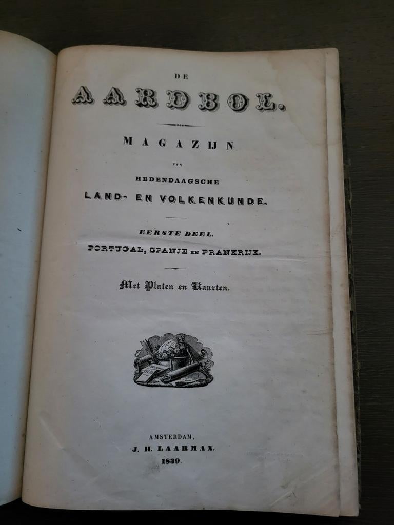 De aardbol eerste deel 1839, Ophalen of Verzenden
