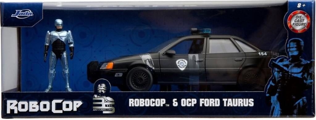 RoboCop - 1986 Ford Taurus with Robocop Figure 1:24, Customerservice@jadatoys.com, Auto, Jada Toys, Nieuw