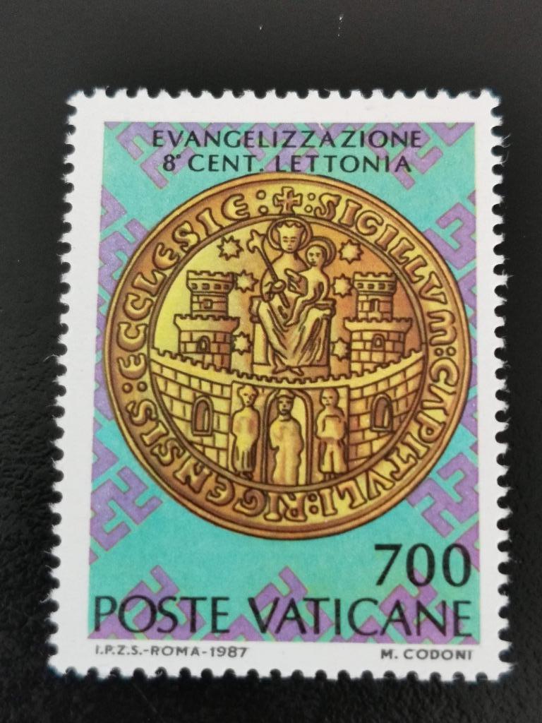 Cité du Vatican 1987 - 800 ans d'évangélisation en Lettonie, Enlèvement ou Envoi, Non oblitéré