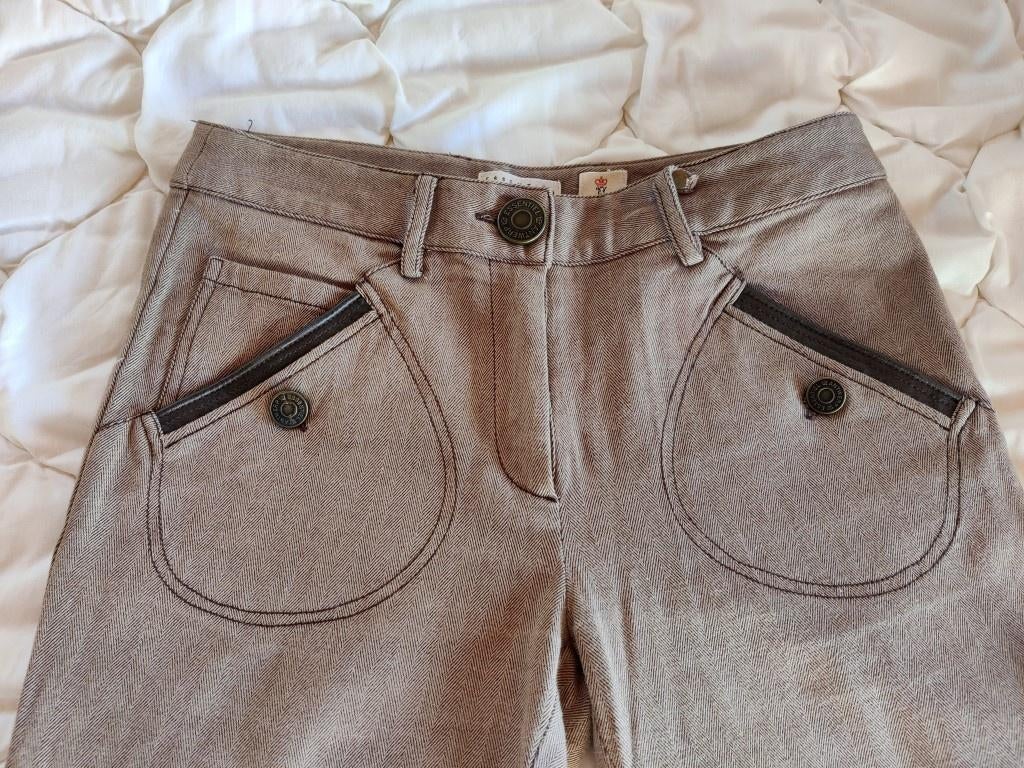 Driekwart broek: ruiters model, Kleding | Dames, Broeken en Pantalons, Maat 36 (S), Bruin, Driekwart, Ophalen of Verzenden