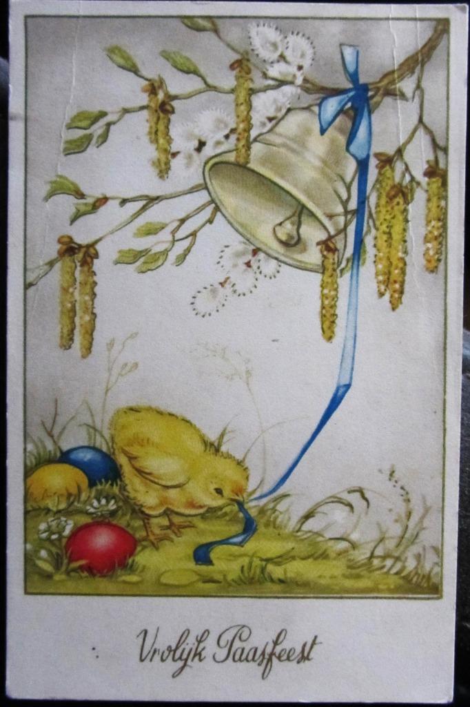 FANTASIEKAART- PASEN, Enlèvement ou Envoi, 1940 à 1960, Affranchie, (Jour de) Fête
