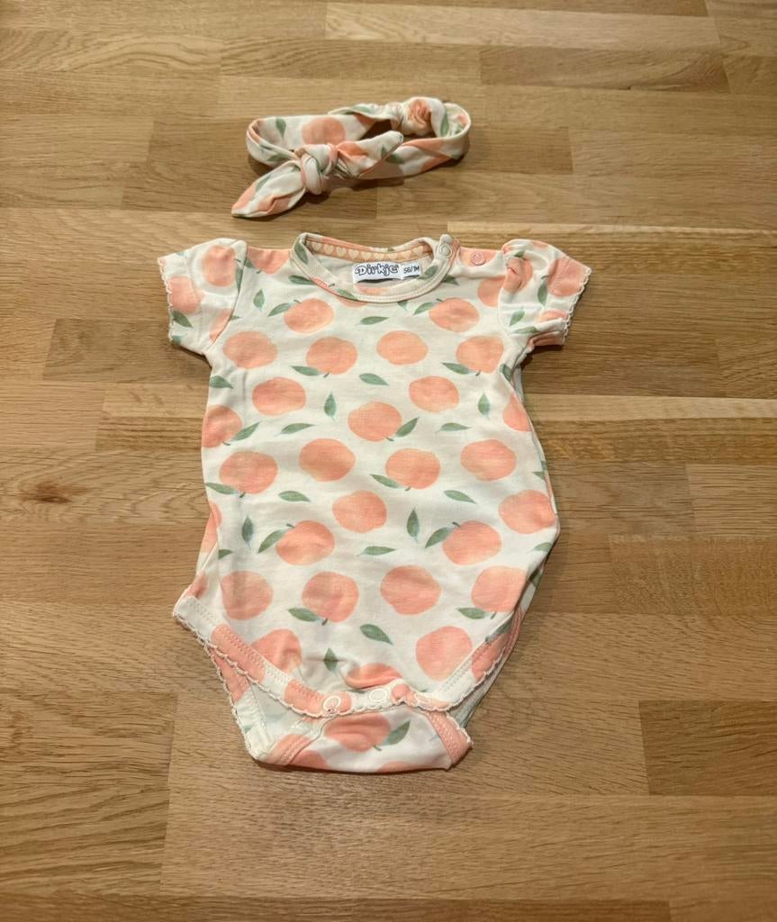 Baby body + lintje, Kinderen en Baby's, Babykleding | Maat 56, Nacht- of Onderkleding, Meisje, Dirkje, Nieuw