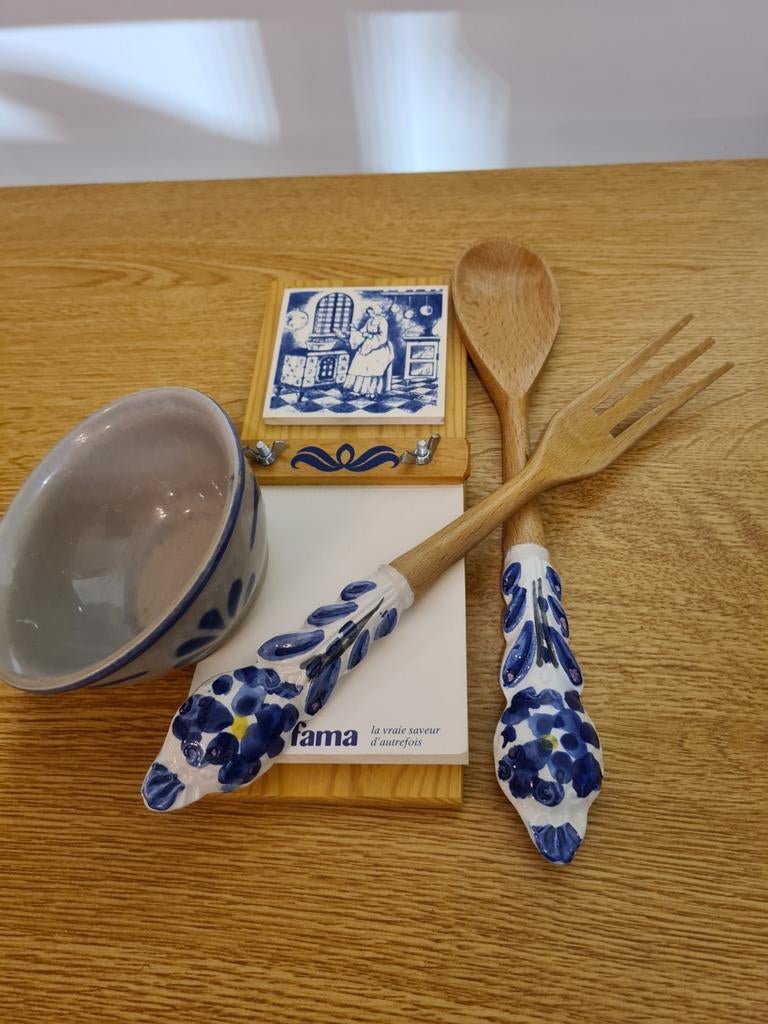 Notitie blokje, siervork en lepel en assortie potje., Huis en Inrichting, Ophalen of Verzenden, Nieuw