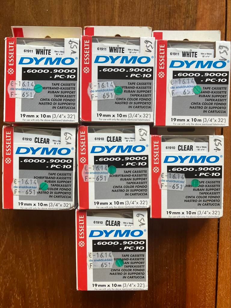 Dymo tape - veel verschillende soorten, Enlèvement ou Envoi, Comme neuf