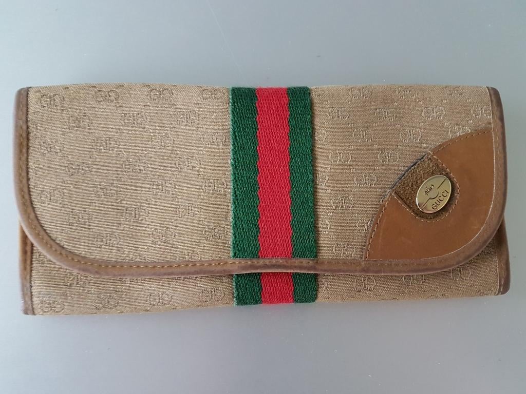 Vintage Gucci brillenhouder brillenetui, Ophalen, Gebruikt, Beige