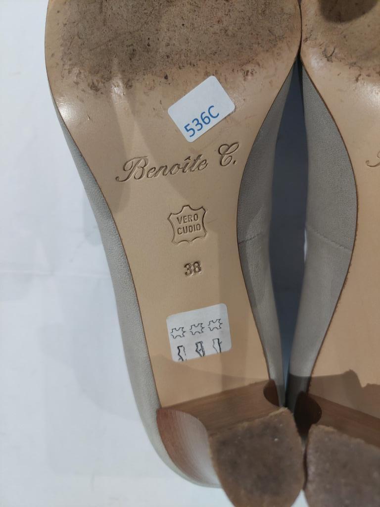 536C* BENOITE C beige pumps 3x leer (38), Pumps, Overige kleuren, Benoite C, Verzenden