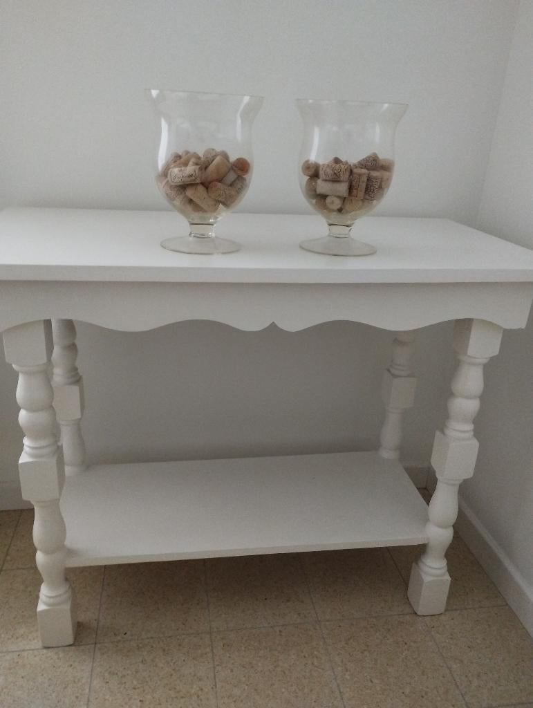 Zeer mooie massieve muurtafel: echte eyecatcher, Huis en Inrichting, Tafels | Sidetables, Ophalen, 50 tot 100 cm, Zo goed als nieuw