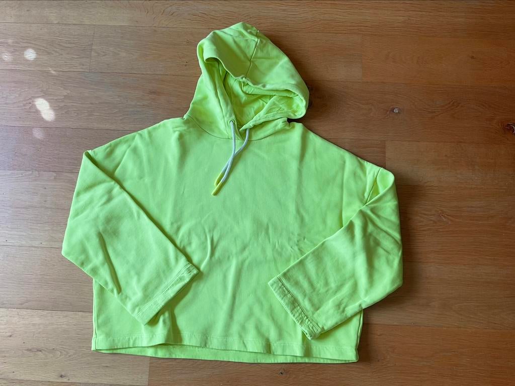 Fluo lime hoodie van edc by Esprit, maat M, Maat 38/40 (M), Ophalen of Verzenden, Zo goed als nieuw, EDC Esprit