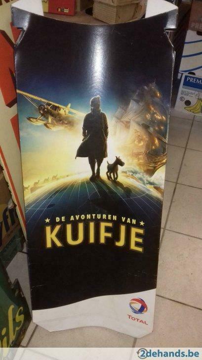 Kuifje in karton . Speciale uitgave van Total . 85 x 40 ., Enlèvement ou Envoi, Tintin, Utilisé