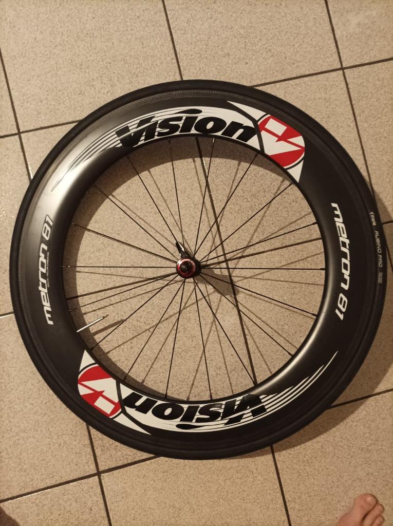 Voorwiel Vision Metron 80mm met keramische lagers, Fietsen en Brommers, Ophalen of Verzenden, Zo goed als nieuw, Wiel, VISION