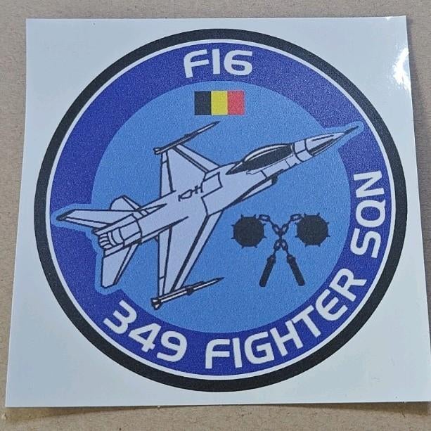 349 SQN F-16 Kleine Brogel Sticker, Verzamelen, Militaria | Algemeen, Ophalen of Verzenden, Luchtmacht, Embleem of Badge