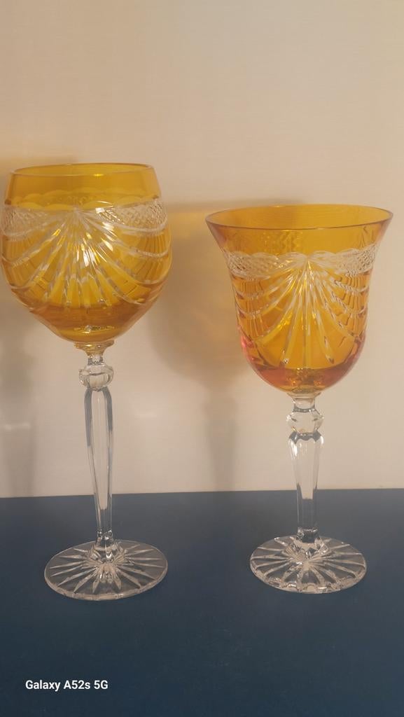Deux magnifiques verres à vin., Enlèvement ou Envoi, Comme neuf, Autres types