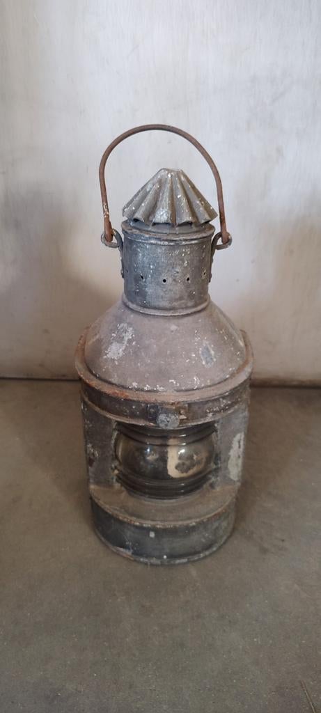 Mooie antiek vintage scheepslamp verlichting scheepslantaarn, Antiek en Kunst, Ophalen of Verzenden