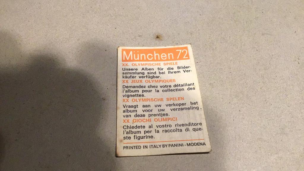 Panini munchen 72(d5b), Verzamelen, Ophalen of Verzenden, Zo goed als nieuw, Sport