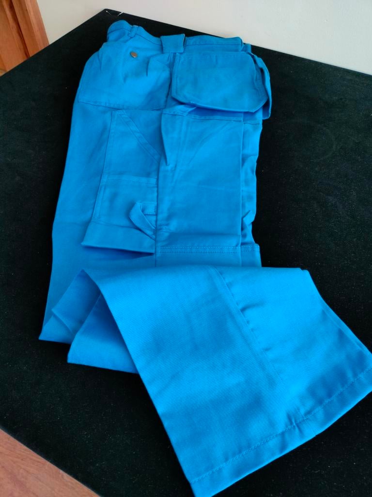 Broek beavernylon multipocket T 36/42(nieuw) royal blue, Ophalen of Verzenden, Nieuw, Dames, Broek