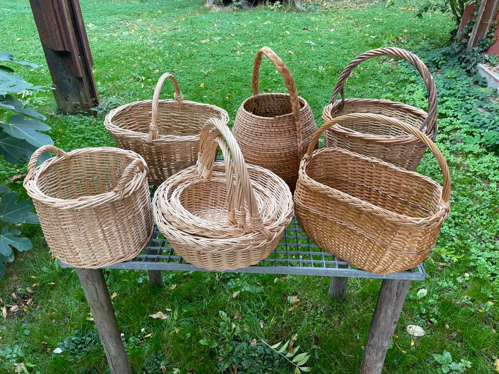 Rieten mandjes, Huis en Inrichting, Woonaccessoires | Kisten, Ophalen, Zo goed als nieuw