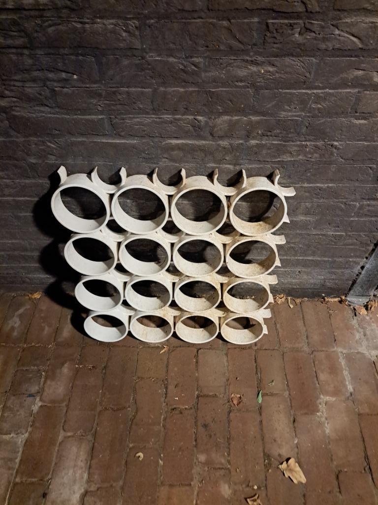 Space Age wandpanelen 60s/70s kunststof wit, Ophalen of Verzenden, Huis en Inrichting