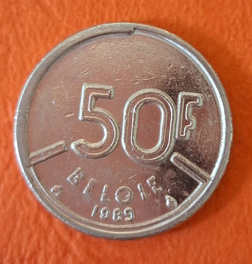 Pièce de monnaie BELGIQUE 1989 - 50 francs, Timbres & Monnaies, Monnaies | Belgique, Monnaie en vrac, Autre, Envoi